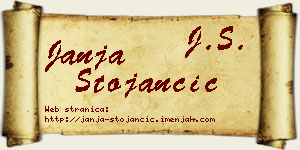 Janja Stojančić vizit kartica